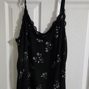 Torrid Black Floral Lace Tank Top Sz 2xl